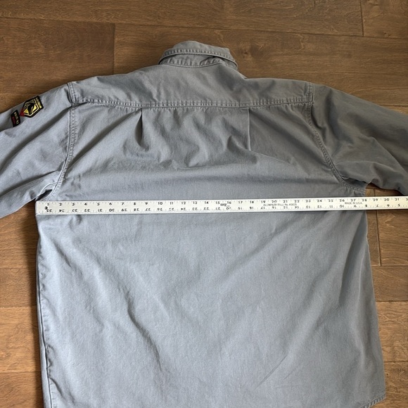 Black Stallion Fire Resistant Long Sleeve Button Down Work Shirt Gray Mens 2XL - Picture 5 of 10